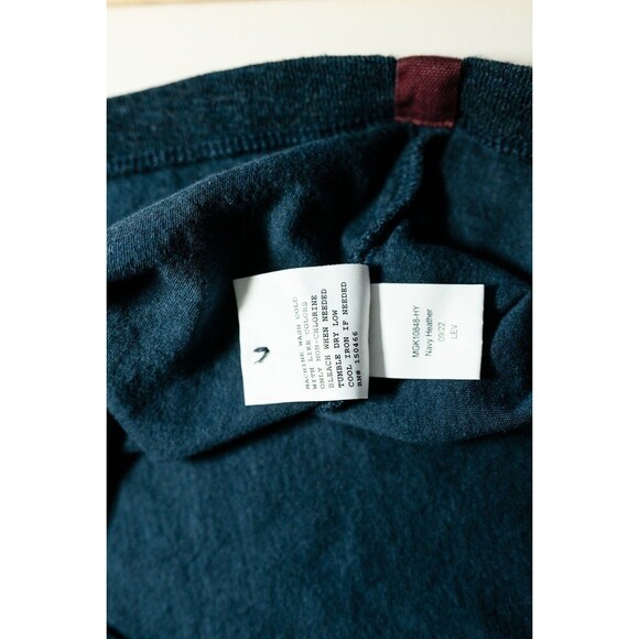 Alesbury M henley blue mens cotton long sleeve layering - Picture 7 of 7